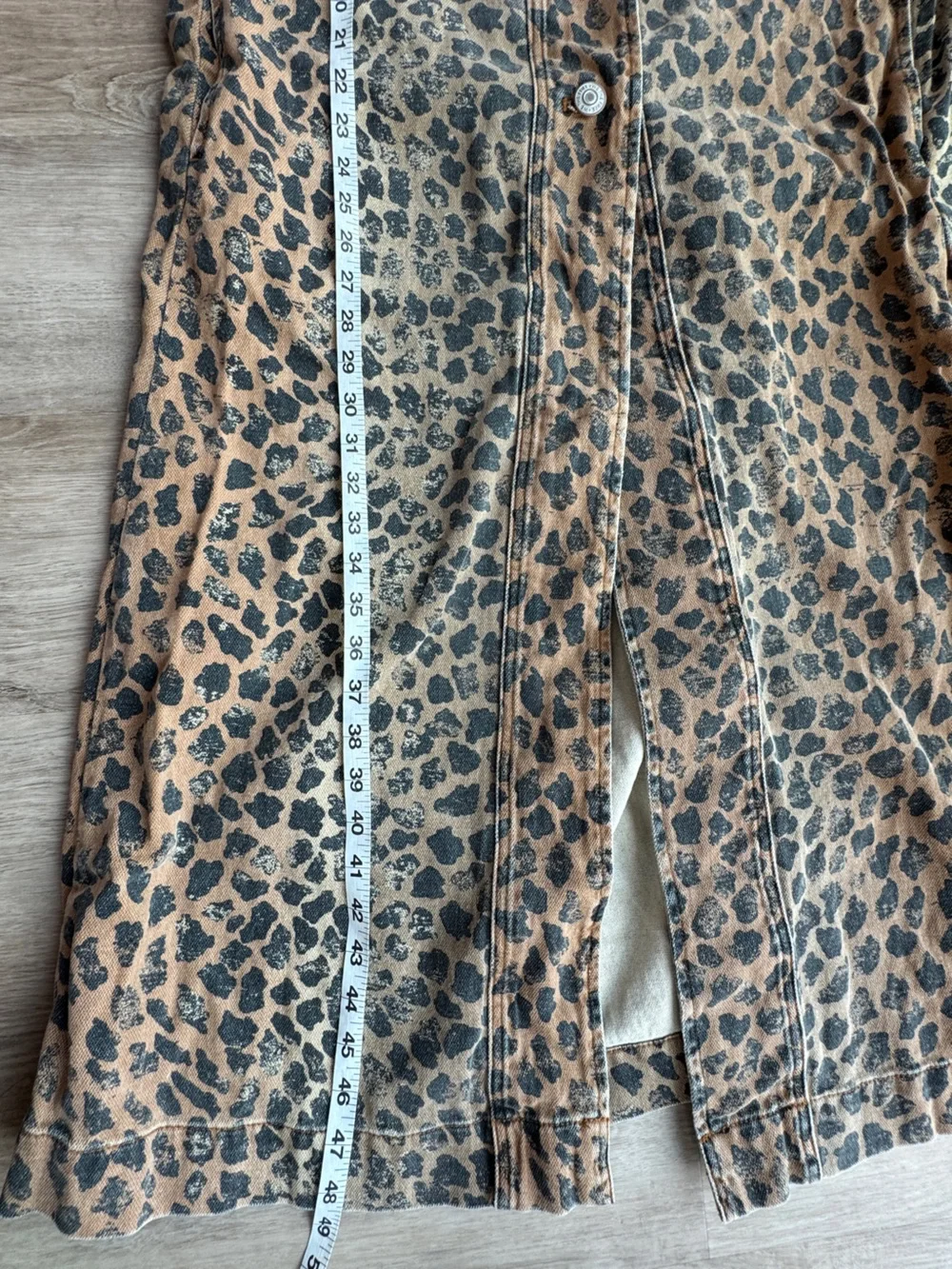 We The Free Monique Denim Duster Cheetah M